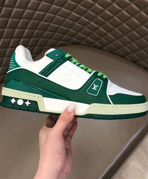 louis vuitton trainer green ombre|louis vuitton lv trainer shoes.